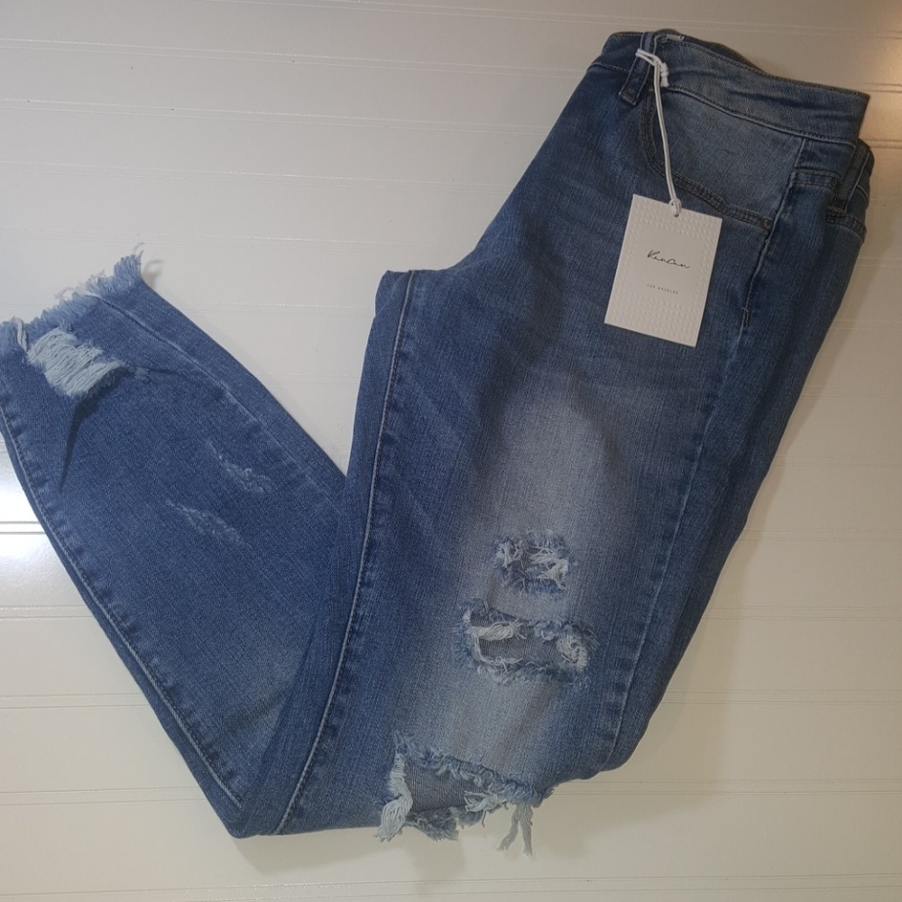 JACKSON Mid rise Distress Skinny Jeans 24, 27 - Picture 3 of 6